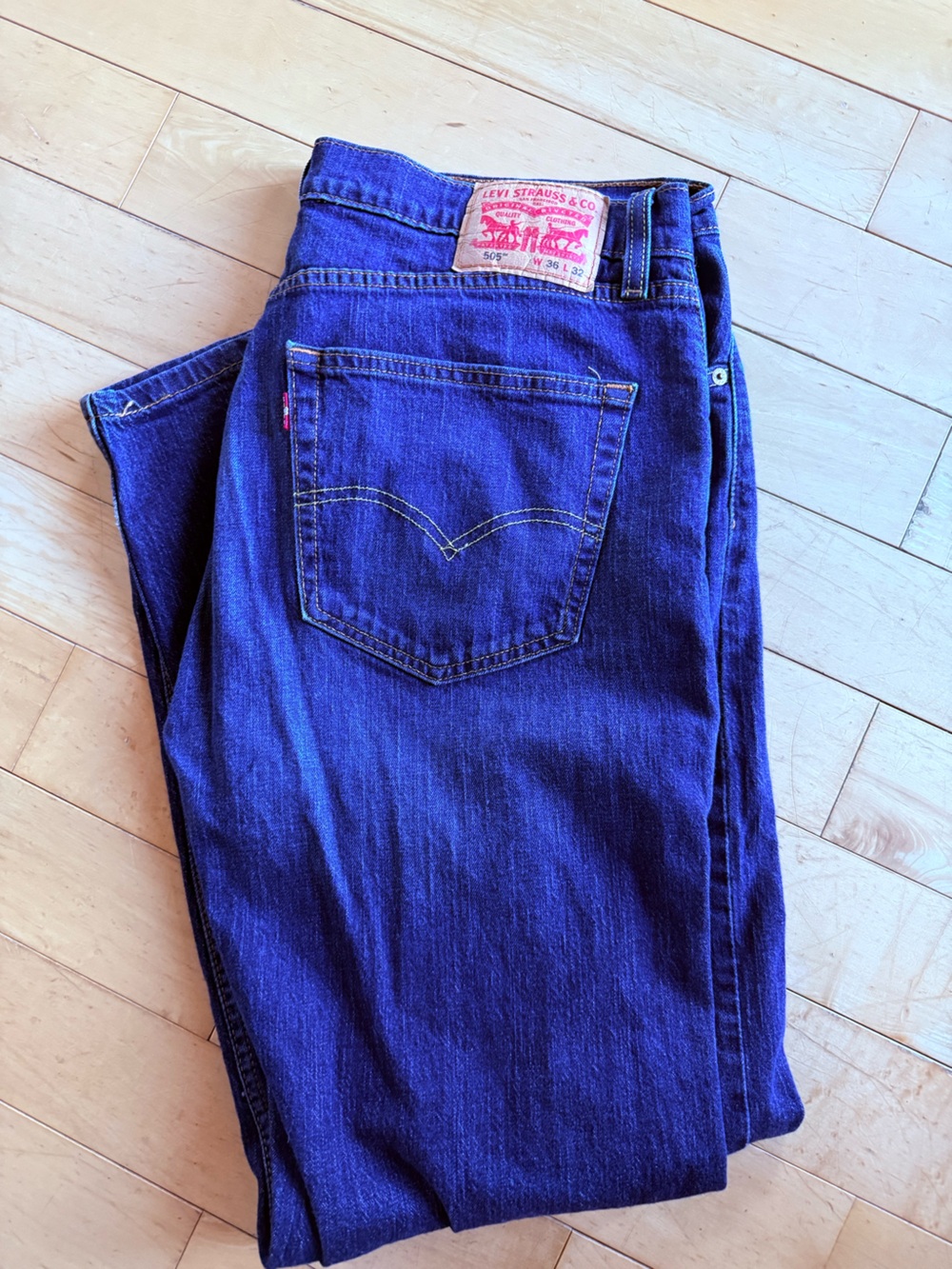 Levi's 505 Regular Fit Deep Blue Jeans